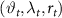 $\left( {{\vartheta _t},{\lambda _t},{r_t}} \right)$