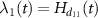 $\lambda_1(t) = {H}_{d_{11}}(t)$