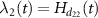 $\lambda_2(t) = {H}_{d_{22}}(t)$