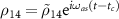$\rho_{14} = \tilde{\rho}_{14}\mathrm{e}^{i\omega_{as}(t-t_c)}$