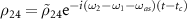 $\rho_{24} = \tilde{\rho}_{24}\mathrm{e}^{-i(\omega_2-\omega_{1}-\omega_{as})(t-t_c)}$