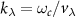 $k_\lambda = \omega_c/v_\lambda$