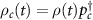 $\rho_c (t) = \rho(t) p_c^{\dagger}$