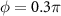 $\phi = 0.3\pi$