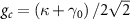 $g_c = \left(\kappa+\gamma_0\right) / 2 \sqrt{2}$