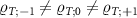 $\varrho_{T;-1}\ne \varrho_{T;0} \ne \varrho_{T;+1}$