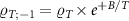$\varrho_{T;-1} = \varrho_T\times e^{+B/T}$