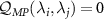 $\mathcal{Q}_{MP}(\lambda_i,\lambda_j) = 0$