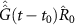 $\hat{\hat{G}}(t-t_{0})\hat{R}_{0}$