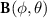 $\mathbf{B}(\phi, \theta)$