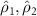 $\hat{\rho}_1,\hat{\rho}_2$
