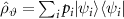 ${\hat{\rho}_\vartheta = \sum_{i} p_{i} \vert \psi_{i} \rangle \langle \psi_{i} \vert}$