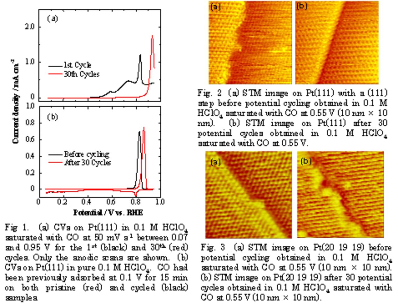 Direct STM Studies of CO Adsorption and Oxidation on Pt(111) Electrodes ...