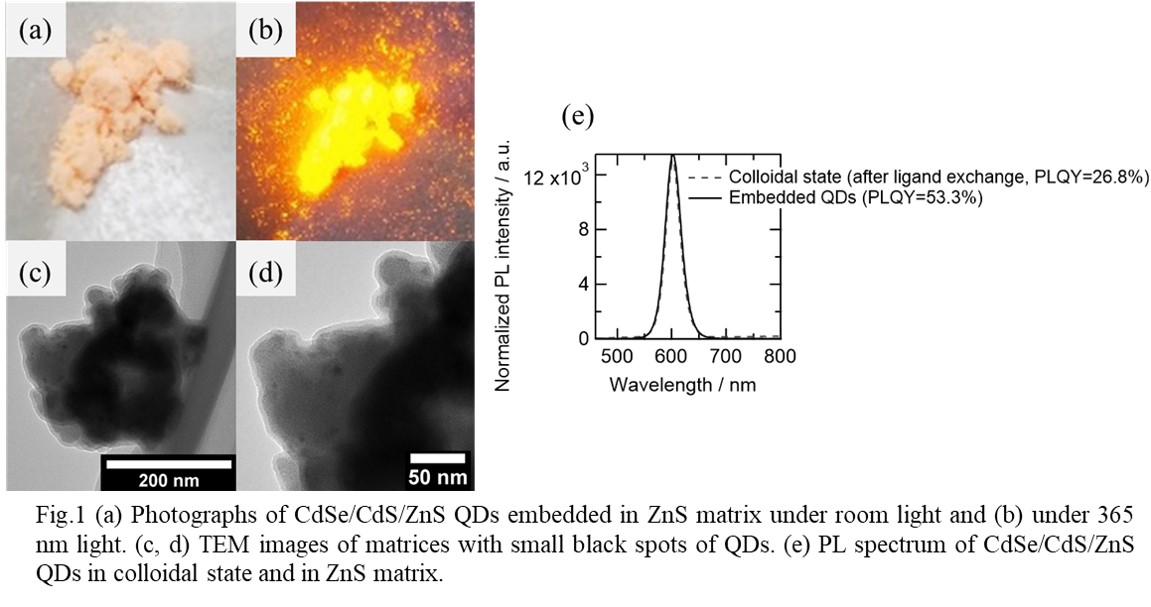 Embedding Quantum Dots with High Quantum Yield in Inorganic Matrix By ...
