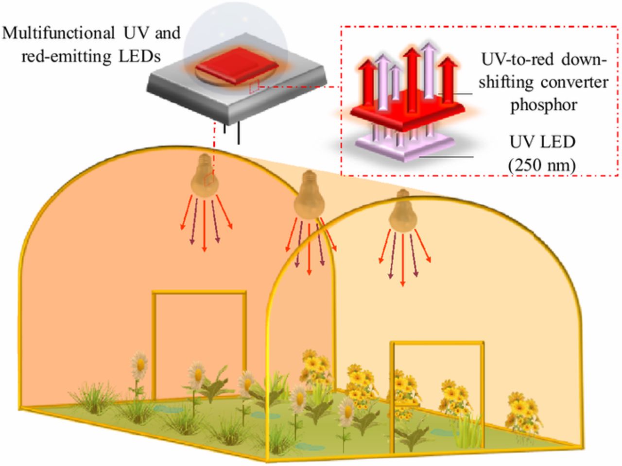 Red-Emitting Coatings for Multifunctional UV/Red Emitting LEDs Applied ...
