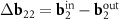 $\Delta {{\mathbf{b}}_{22}} = {\mathbf{b}}_2^{{\text{in}}} - {\mathbf{b}}_2^{{\text{out}}}$