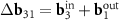 $\Delta {{\mathbf{b}}_{31}} = {\mathbf{b}}_3^{{\text{in}}} + {\mathbf{b}}_1^{{\text{out}}}$