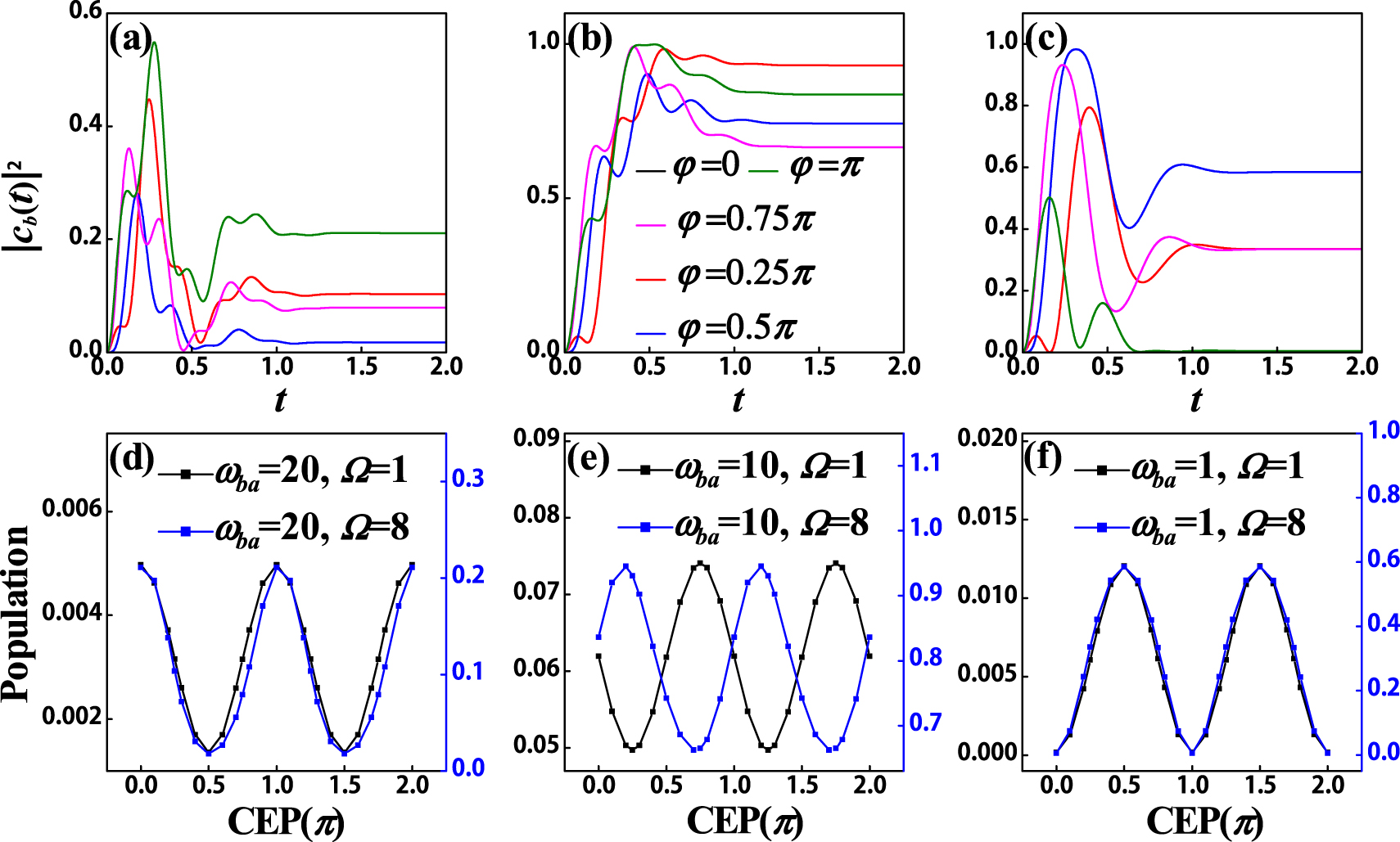 Population trapping of a two-level atom via interaction with CEP-locked ...