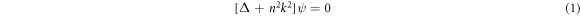 Equation (1)