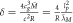 $\delta =\tfrac{4{c}_{g}^{3}\bar{M}}{{c}^{2}R}=\tfrac{4}{R}\tfrac{{l}_{p}^{2}}{{\bar{\lambda }}_{M}}$