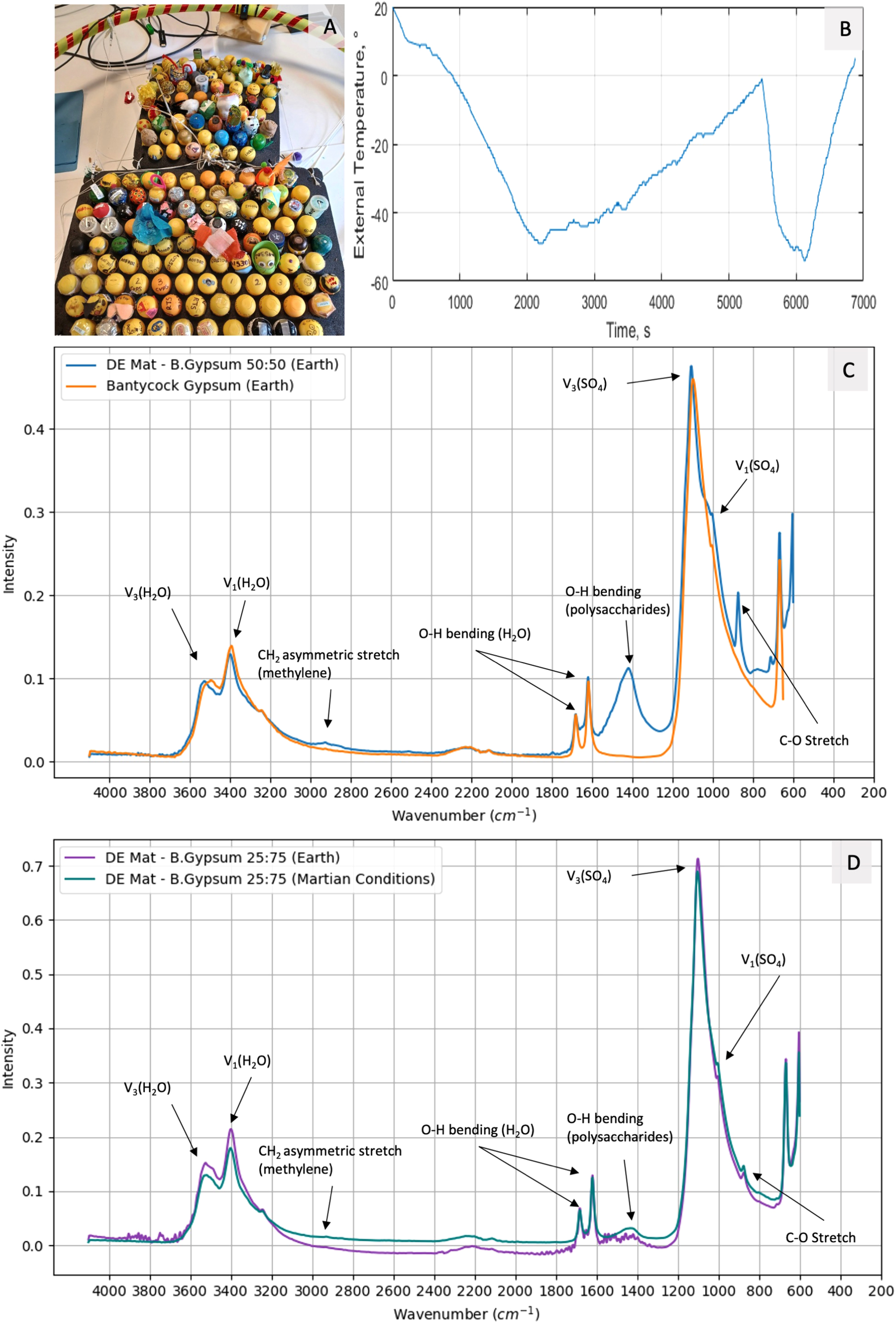 Testing the Limits of Biosignature Detection in Ca-sulphate Mixtures ...