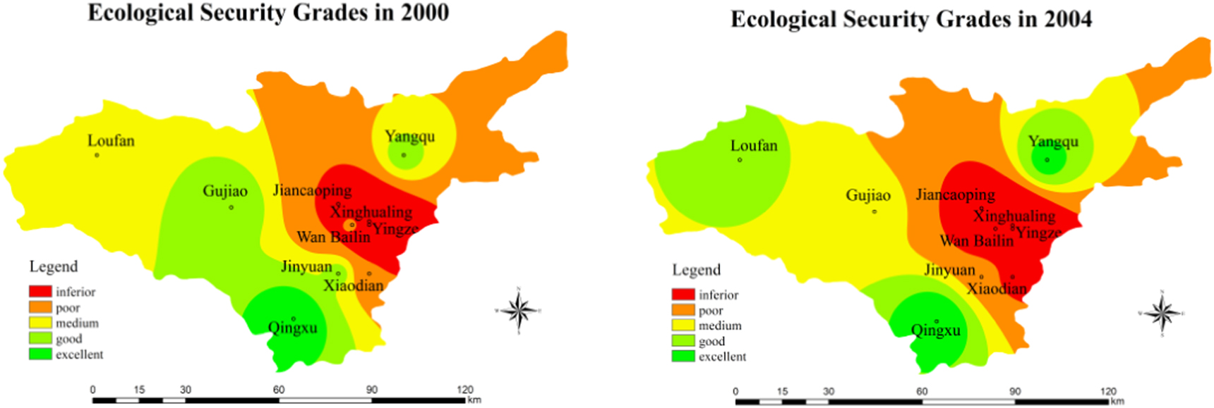 Analysis of ecological security evaluation and zoning threshold ...