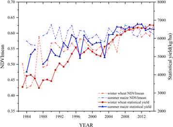Impacts of climate change on winter wheat and summer maize dual ...