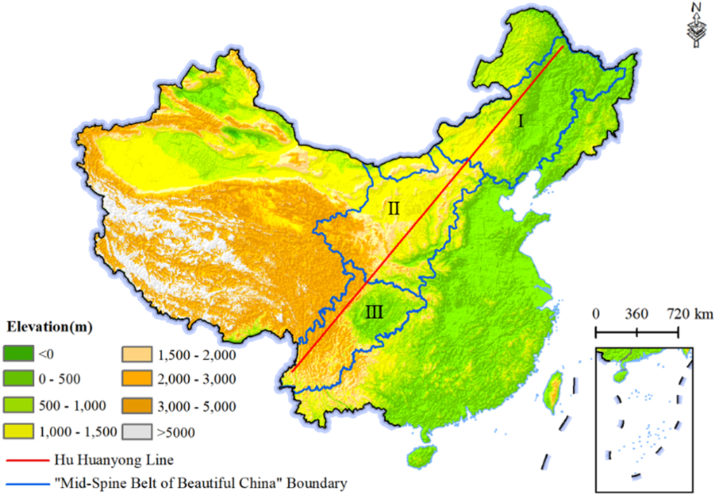 Possible future movement of the Hu line based on IPCC CMIP6 scenarios ...