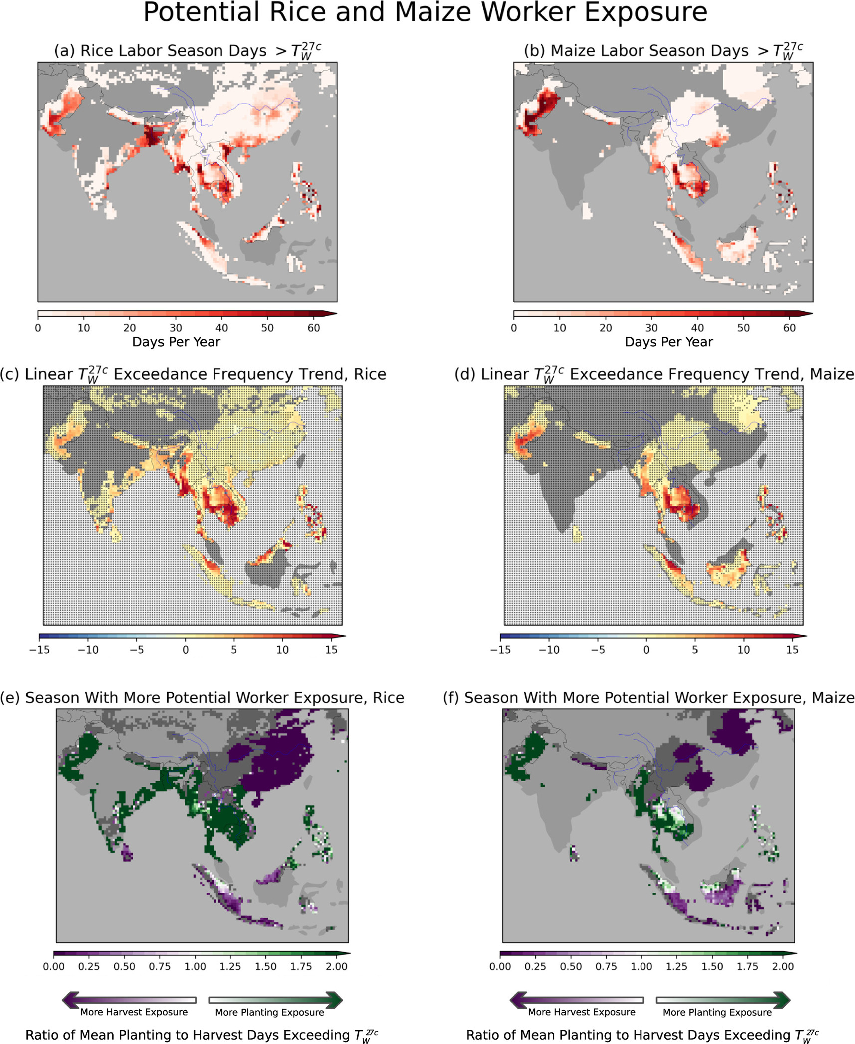 Increased extreme humid heat hazard faced by agricultural workers ...
