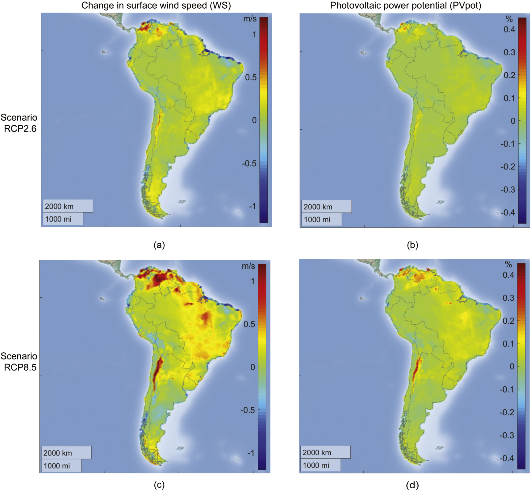 Climate change impact on photovoltaic power potential in South America ...