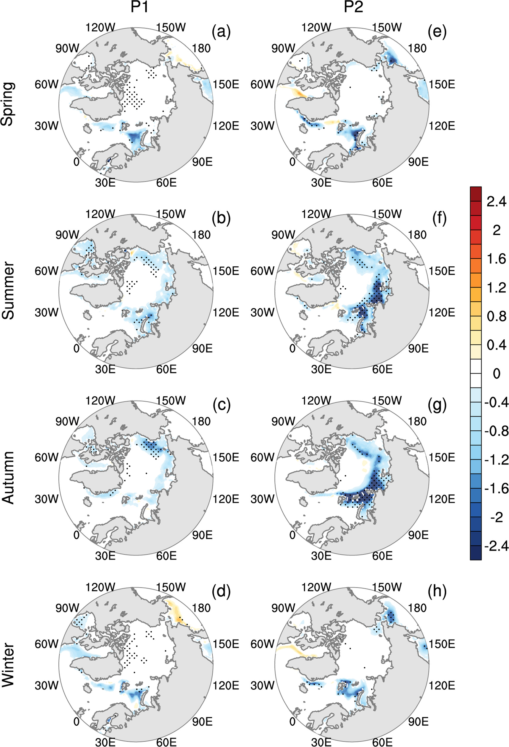 Two distinct declining trend of autumn Arctic sea ice concentration ...