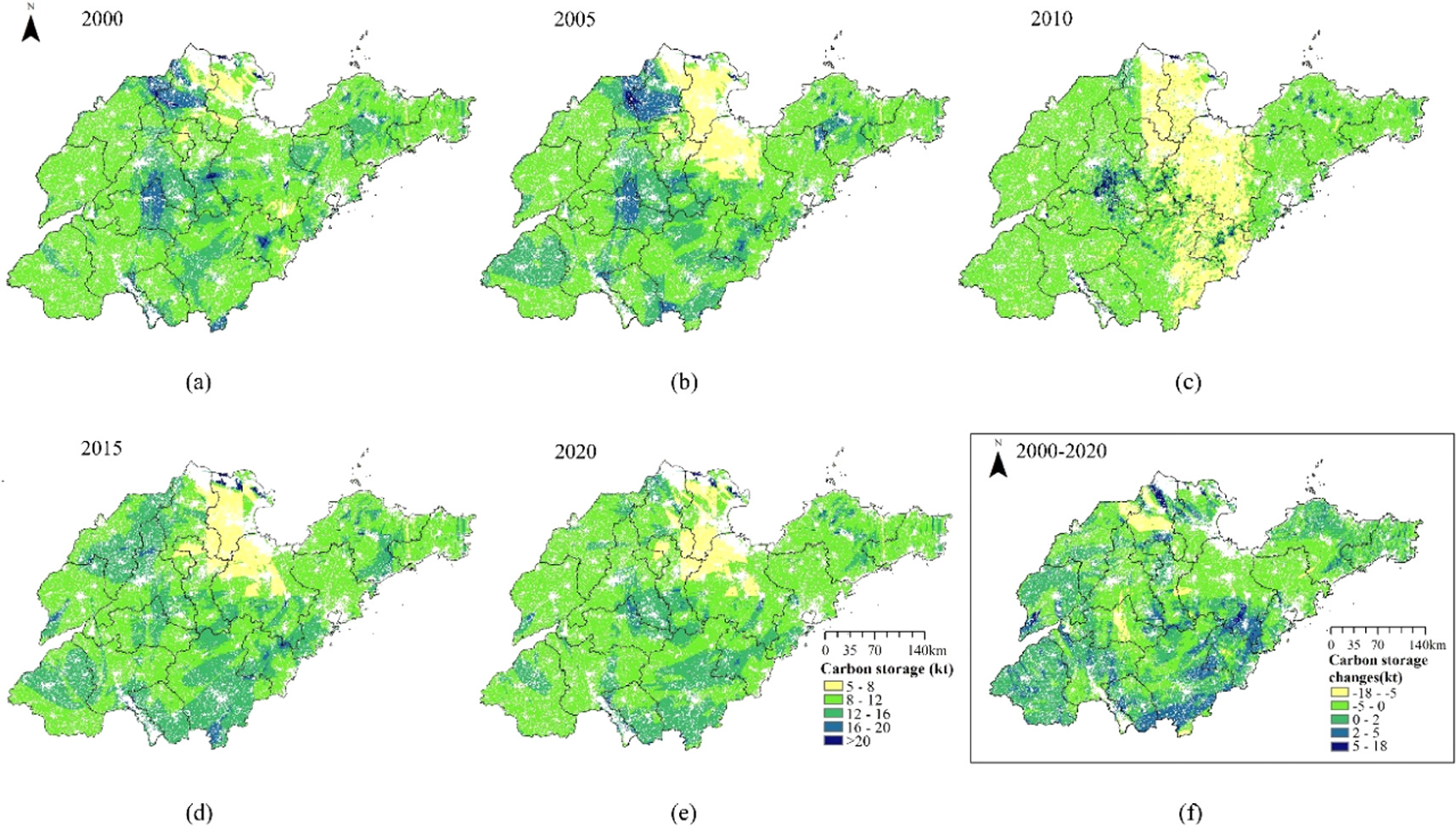 Spatial-temporal analysis of carbon benefit and land use for low-carbon ...