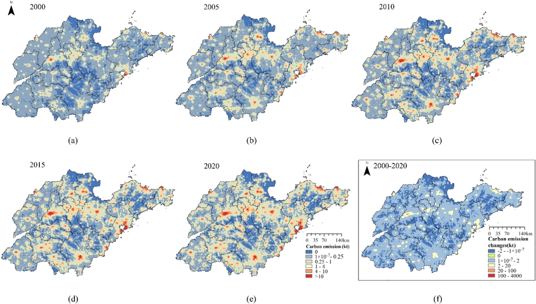 Spatial-temporal analysis of carbon benefit and land use for low-carbon ...
