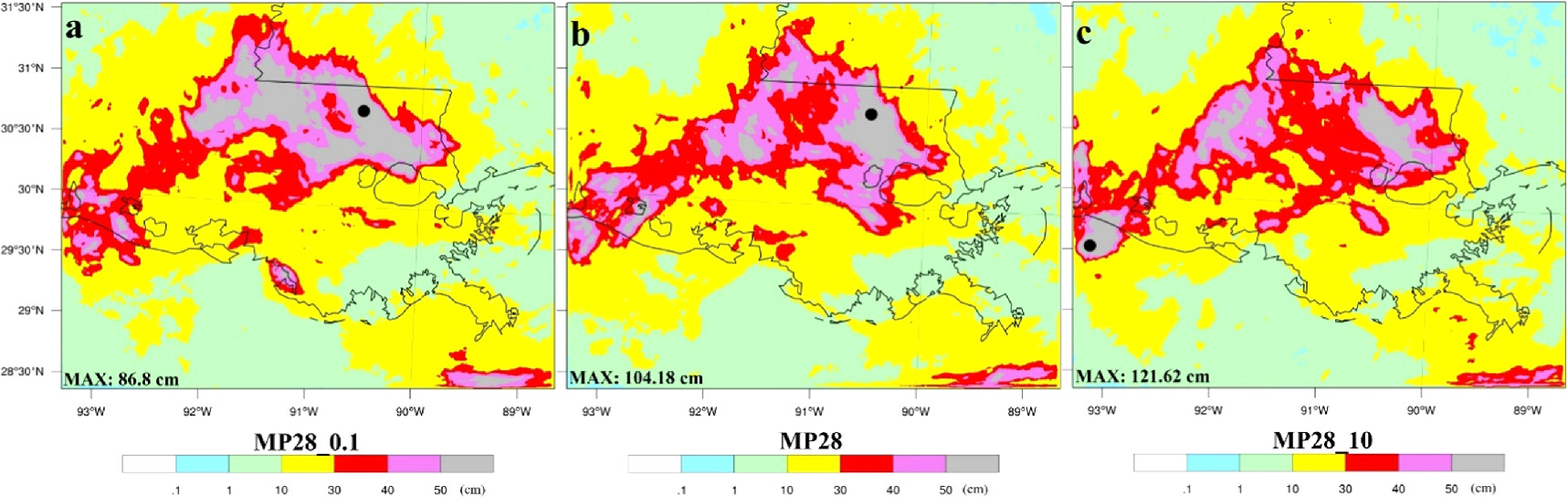 Sensitivity of spatial and temporal precipitation patterns to aerosol ...