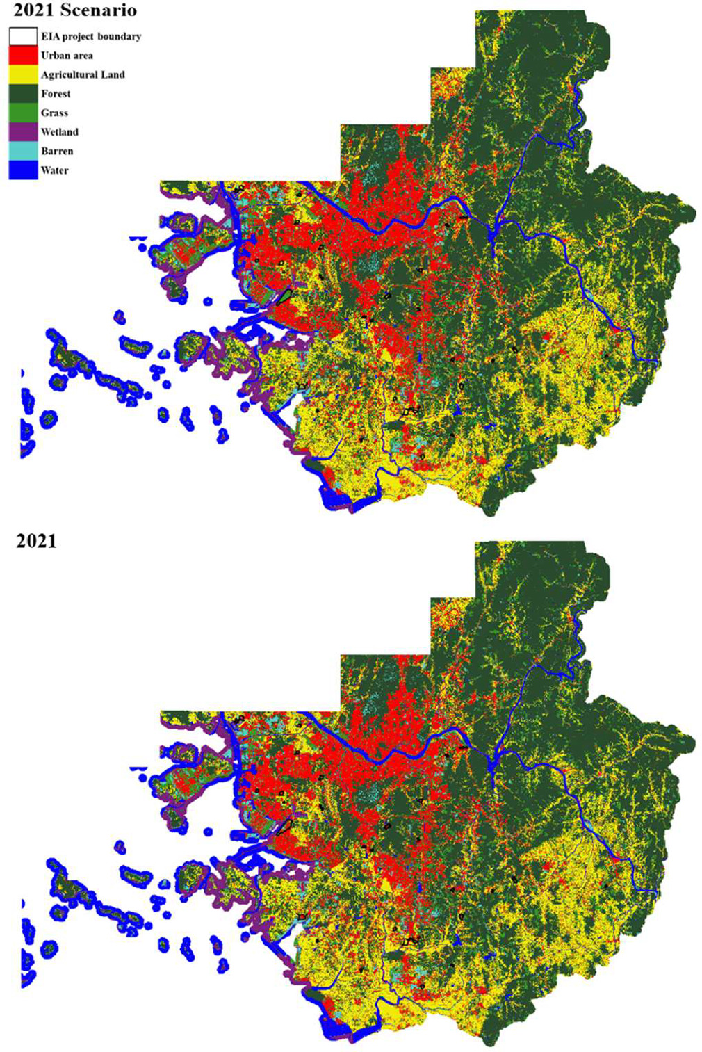 Environmental Distance Impact factor and the range of ecological connectivity change due to ...