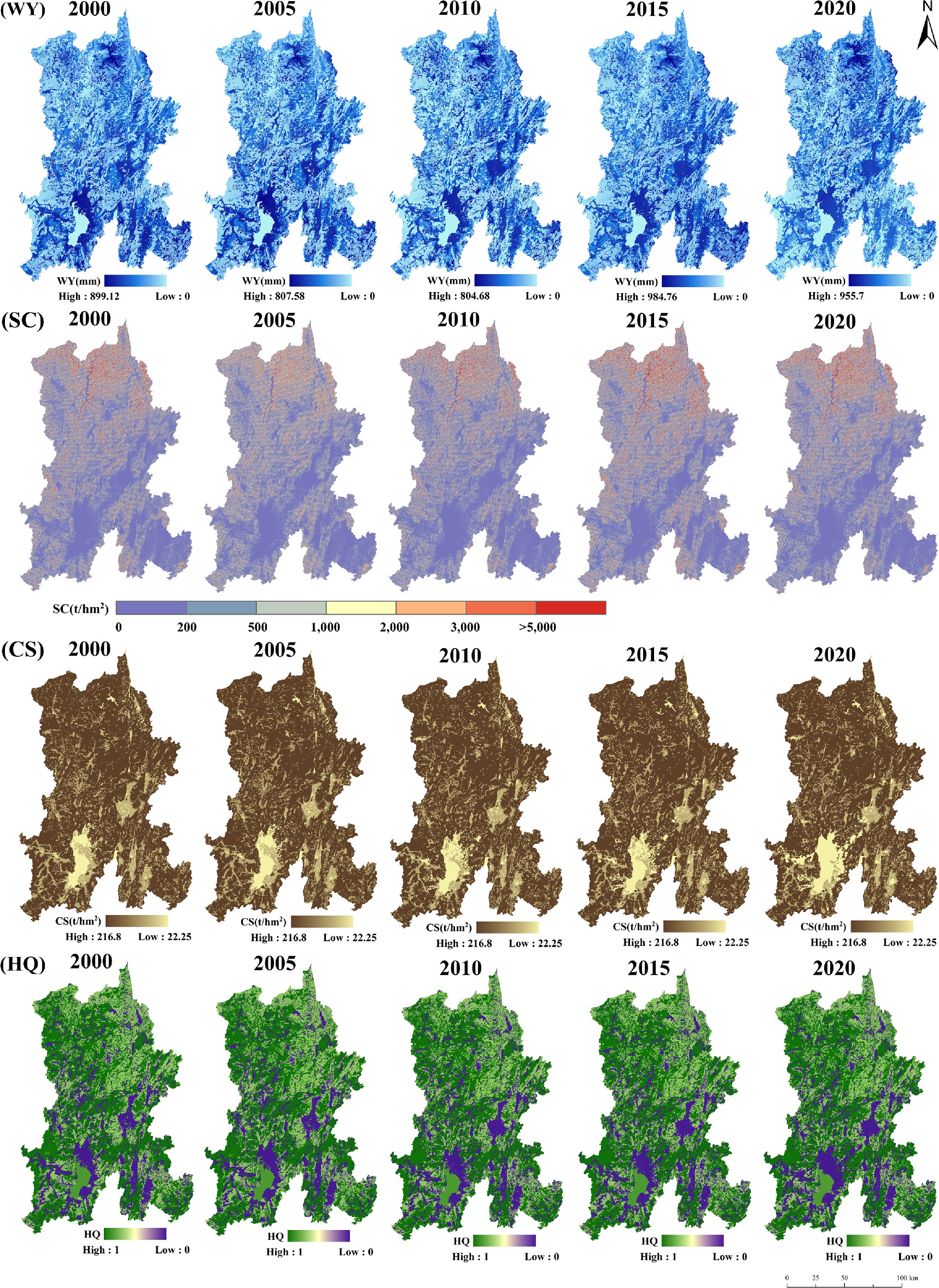 Spatiotemporal evolution and driving factors of ecosystem services