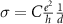 $\sigma = C\frac{{{e^2}}}{h}\frac{1}{d}$
