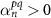 $\alpha^{pq}_n \gt 0$
