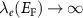 $\lambda_e(E_\mathrm{F}) \rightarrow \infty$