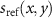 $s_{\mathrm{ref}}(x,y)$