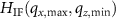$H_{\mathrm{IF}}(q_{x,{\mathrm{max}}},q_{z,\mathrm{min}})$