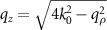 $q_z = \sqrt{4k_0^2-q_\rho^2}$