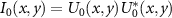 $I_0 (x,y) = U_0(x,y)U_0^*(x,y)$