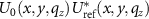 $U_0(x,y,q_z)U_{\mathrm{ref}}^*(x,y,q_z)$