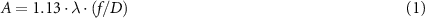 Equation (1)