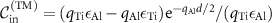 $_}^} = (q_}\epsilon_} - q_}\epsilon_})\mathrm e^}d/2}/(q_}\epsilon_})$