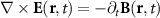 $\nabla\times \textbf(\textbf,t) = - \partial_t \textbf(\textbf,t)$