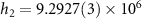$h_2 = 9.2927(3)\times10^6$