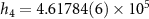 $h_4 = 4.61784(6)\times10^5$