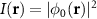 $I(\mathbf) = |\phi_0(\mathbf)|^2$